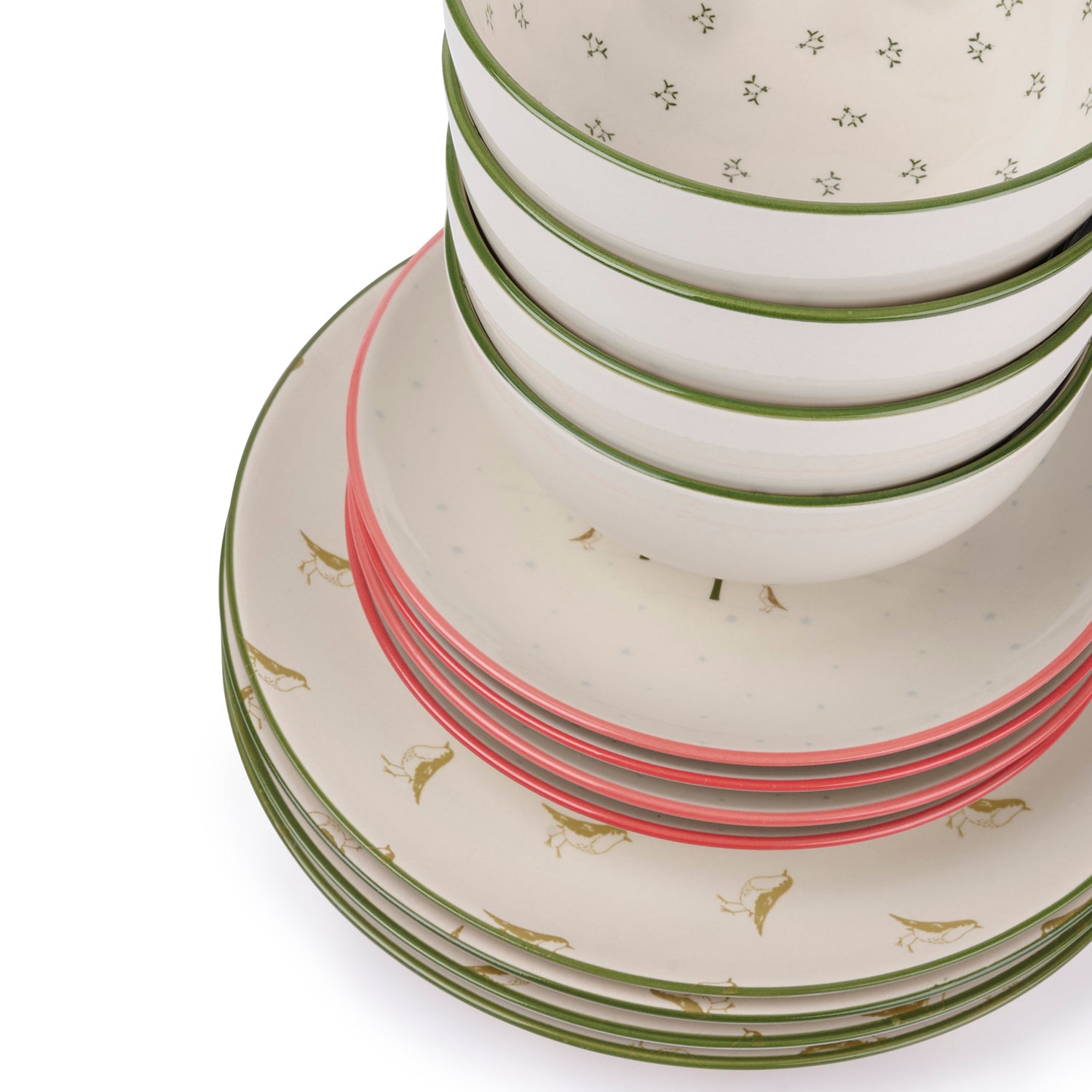 Robin Stoneware 12 Piece Dinner Set
