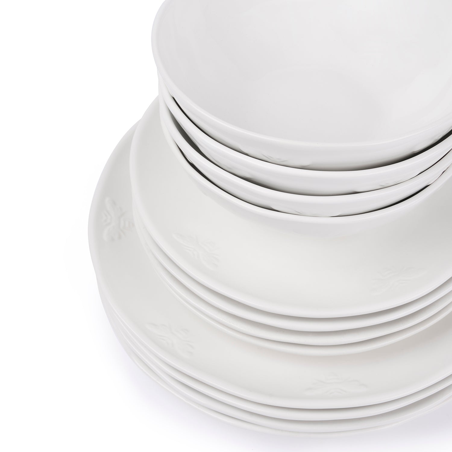 Bees Stoneware 12 Piece Dinner Set