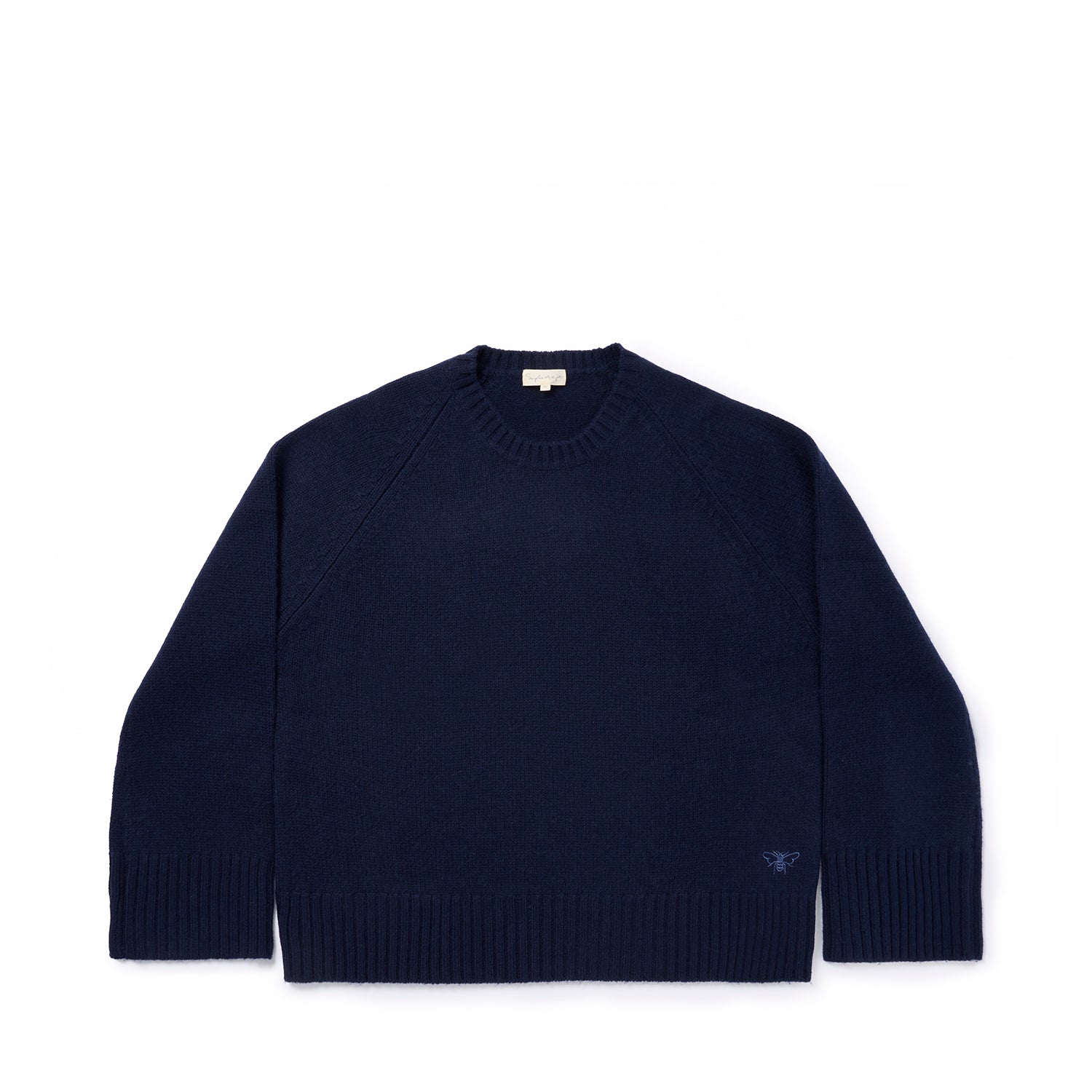 Bees Wool Cashmere Blend Jumper - Navy