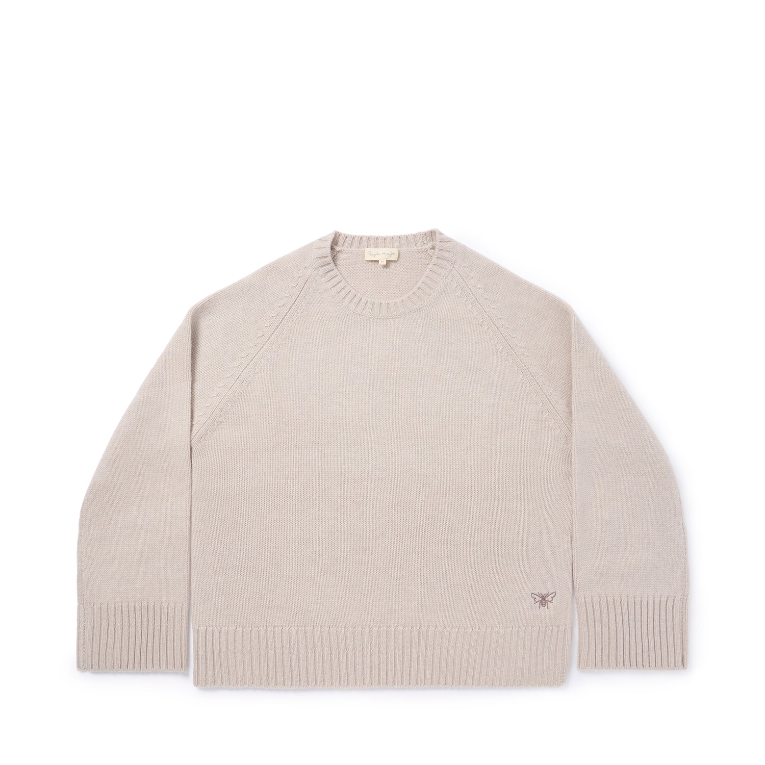 Bees Wool Cashmere Blend Jumper - Oatmeal