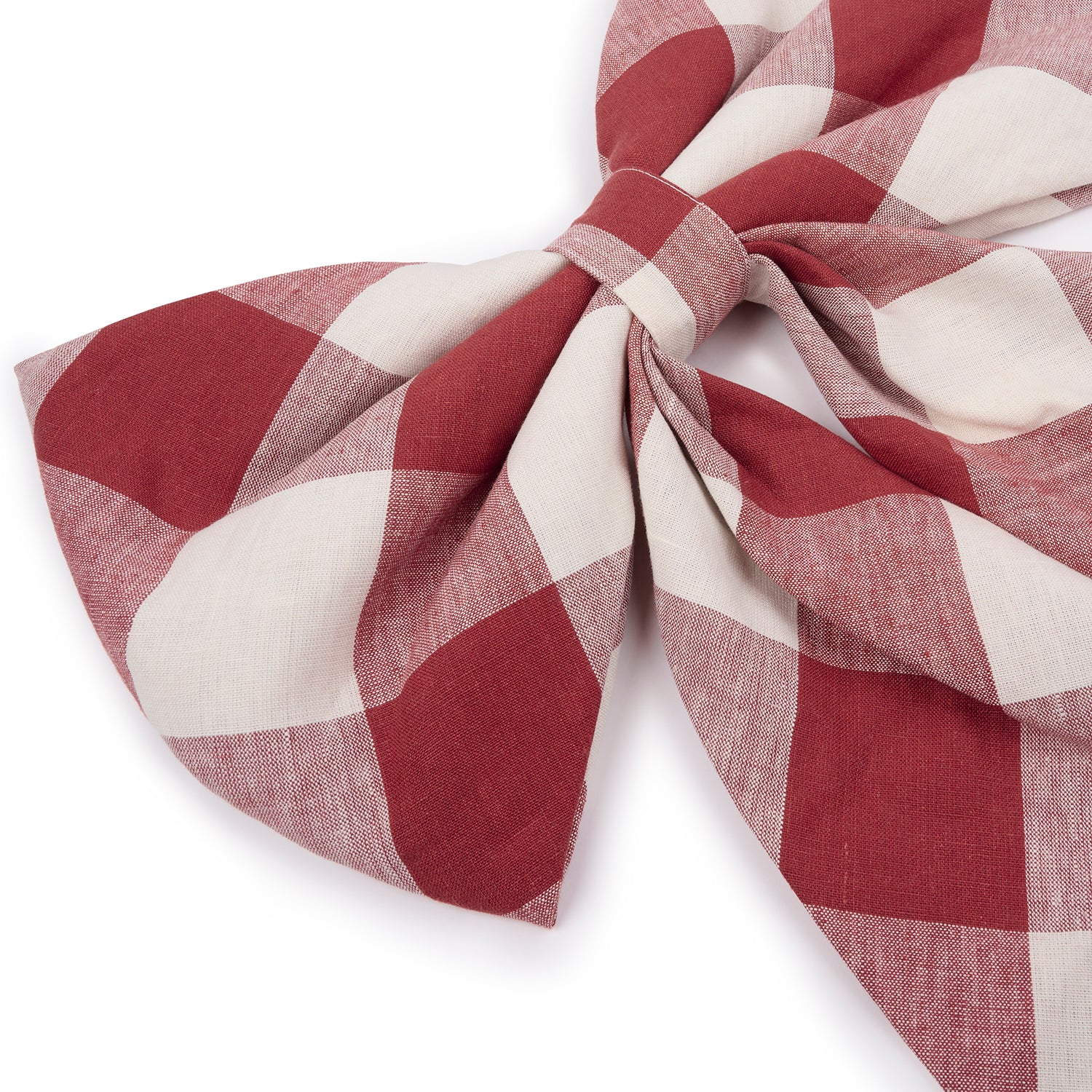 Rustic Red Gingham Linen Bow