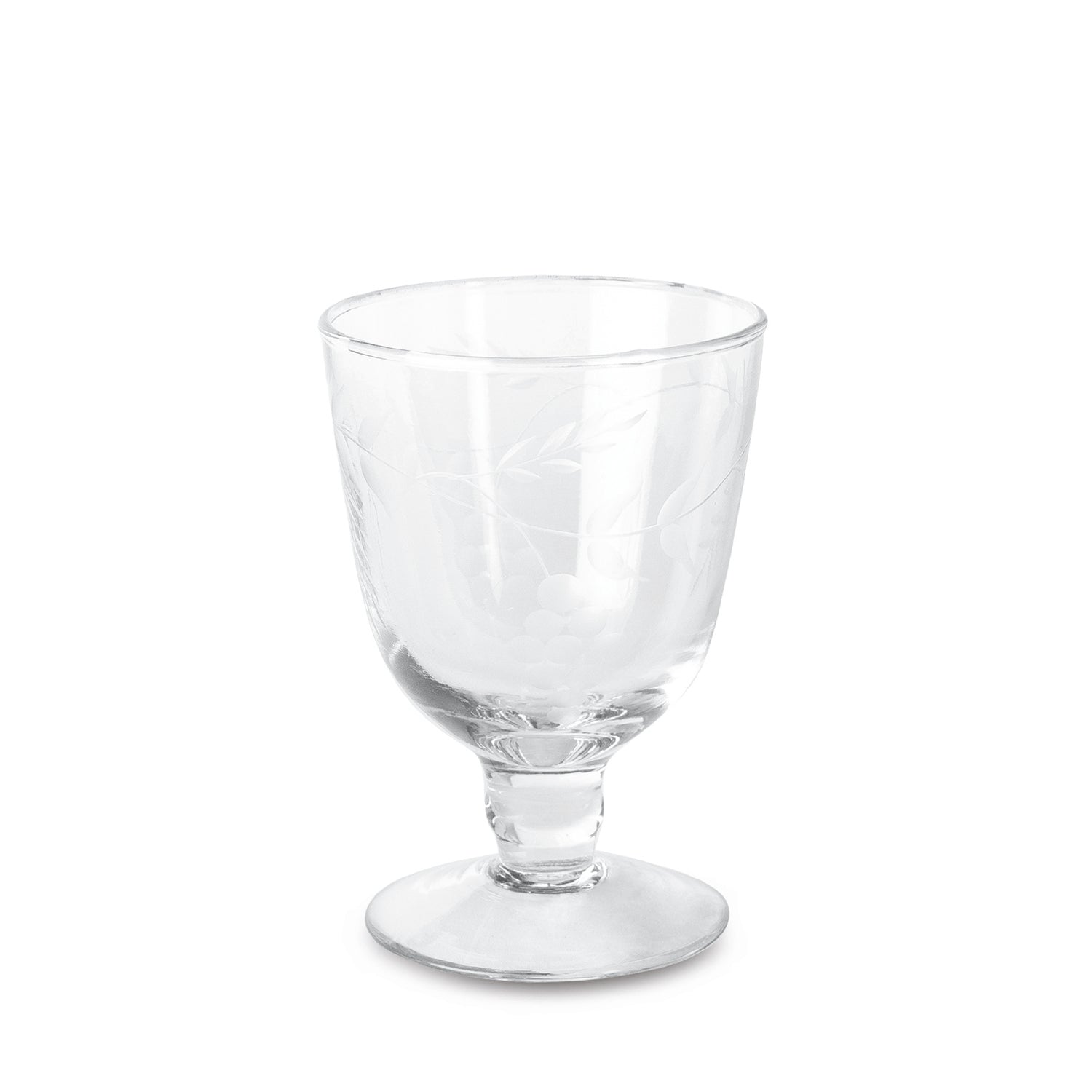 Etched Vine Wine Glass