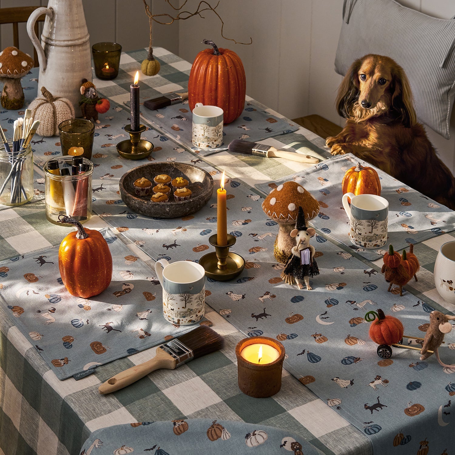 Paws & Pumpkins Washable Placemats (Set of 2)