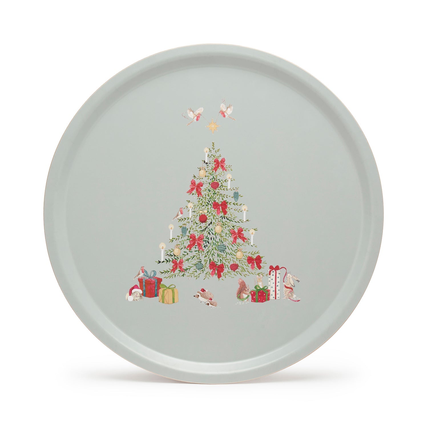 Cosy Christmas Circular Serving Tray
