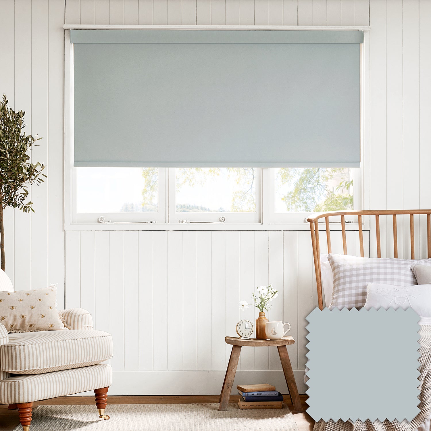 Witham Blue Made to Measure Roller Blind