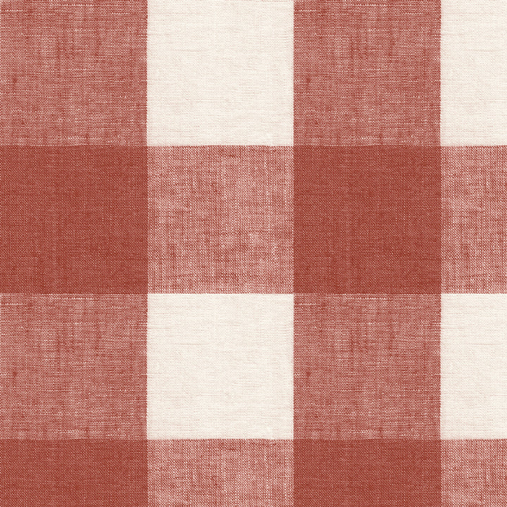 Rustic Red Gingham Roller Blind Sample