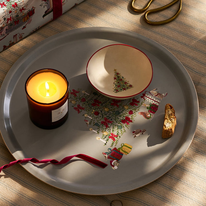 Cosy Christmas Stoneware Nibbles Bowl