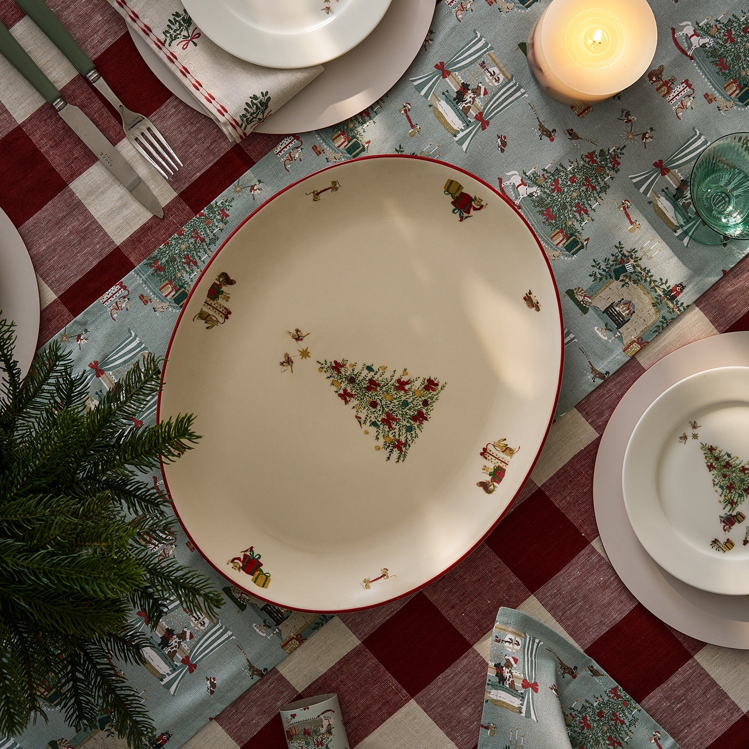 Cosy Christmas Stoneware Platter