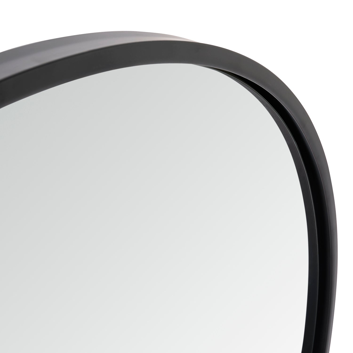 Black Round Rim Mirror