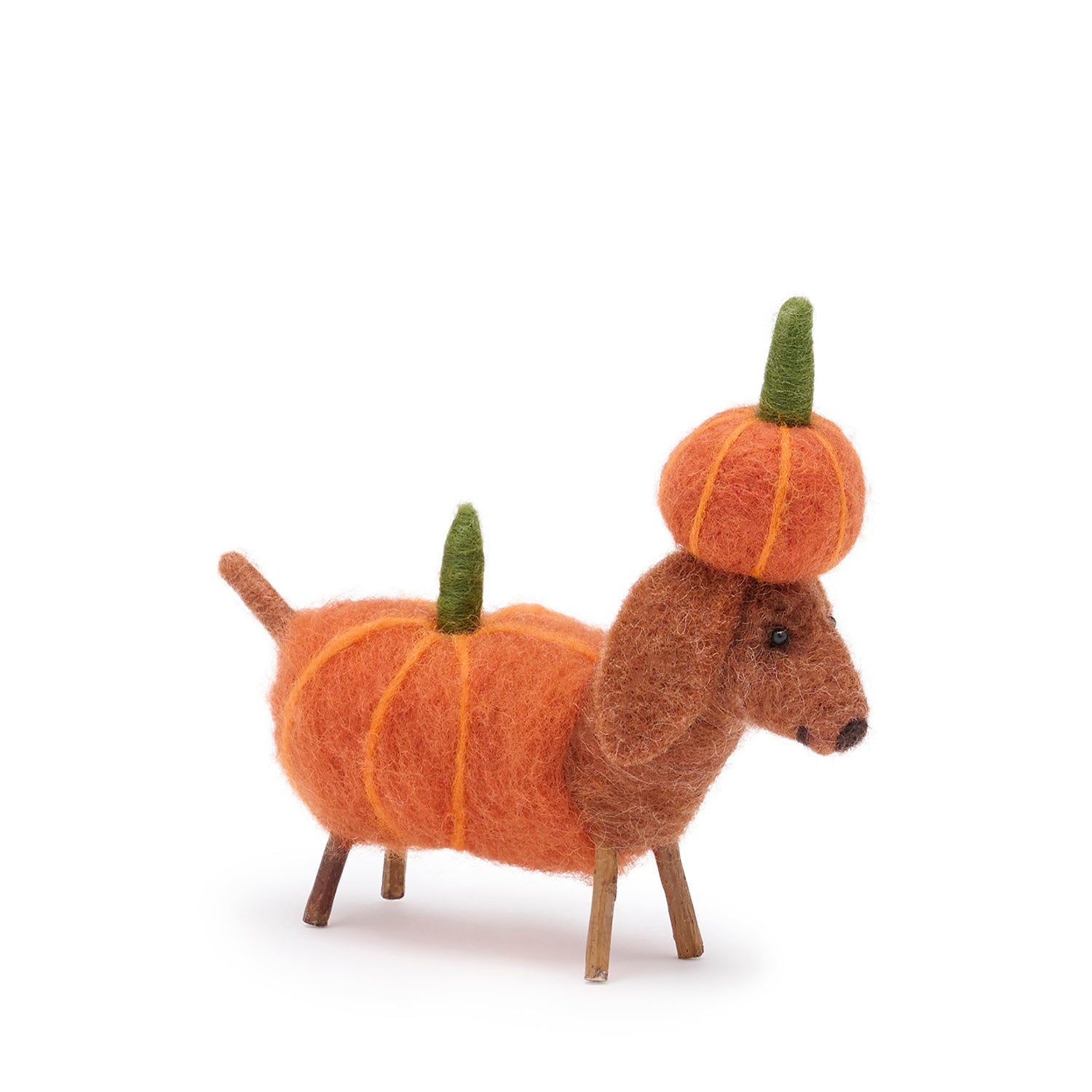 Pumpkin Dog Felt Decoraction