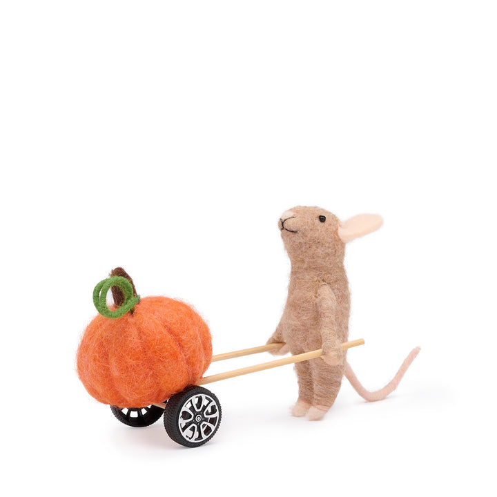 Wheelbarrow Mouse Felt Decoration