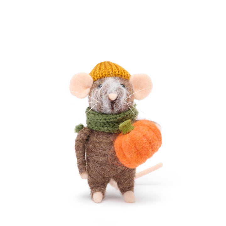 Pumpkin Mouse Felt Decoration