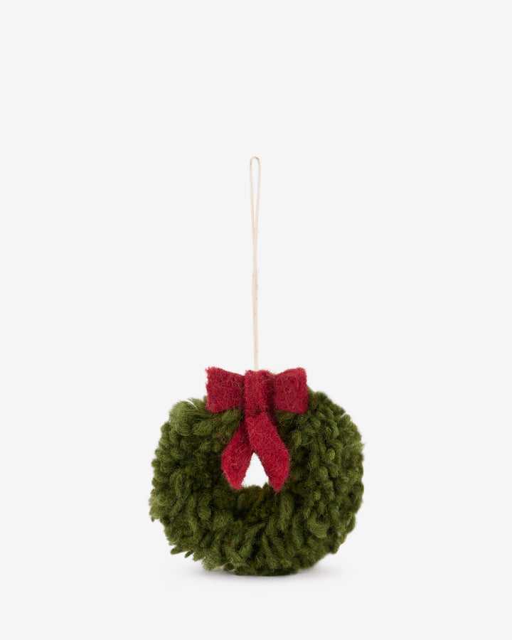 Mini Wreath Felt Bauble