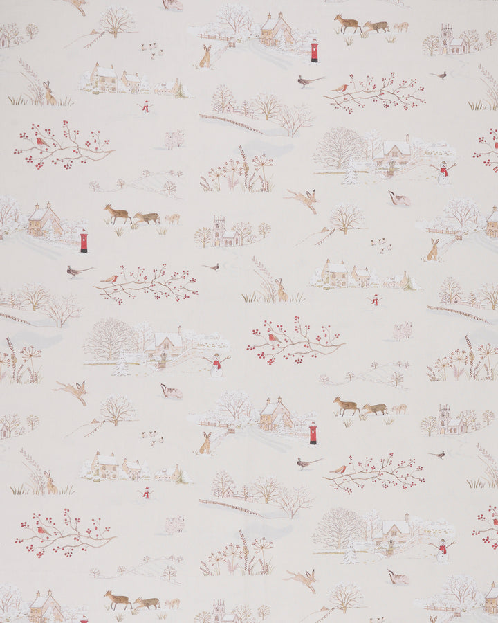 Snowy Village Fabric By The Metre