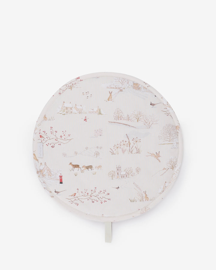 Snowy Village Circular Hob Cover