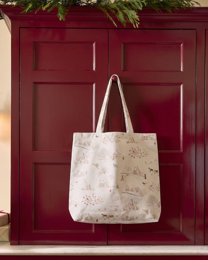 Snowy Village Tote Bag