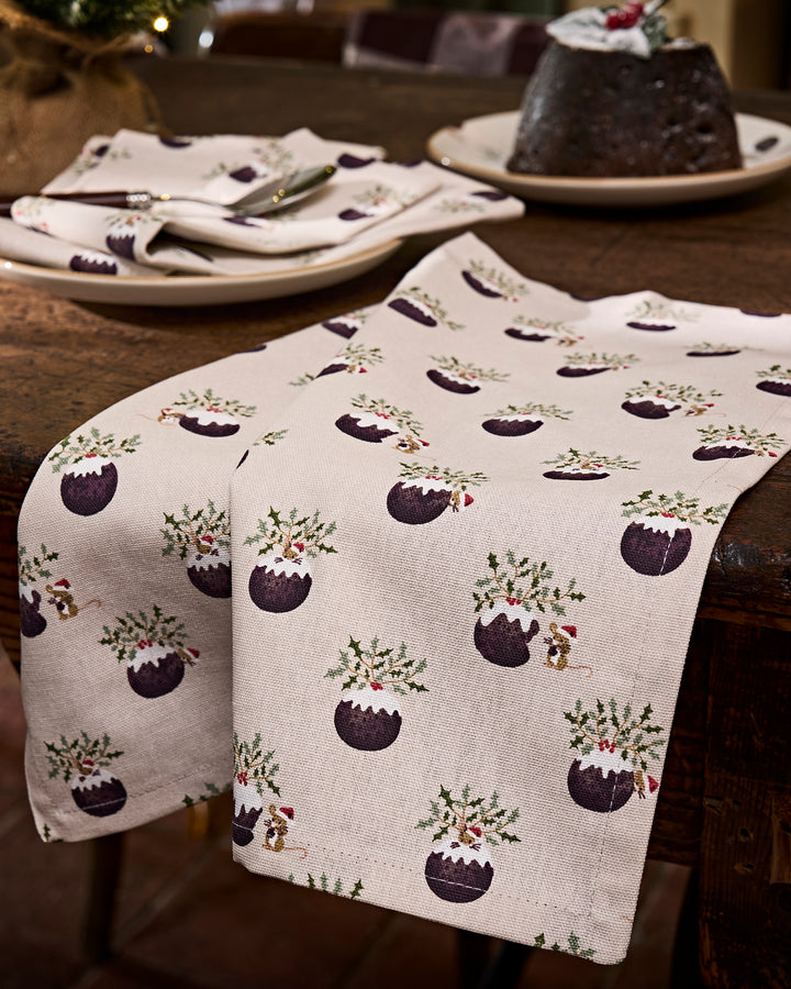 Christmas Puddings Napkins (Set of 4)