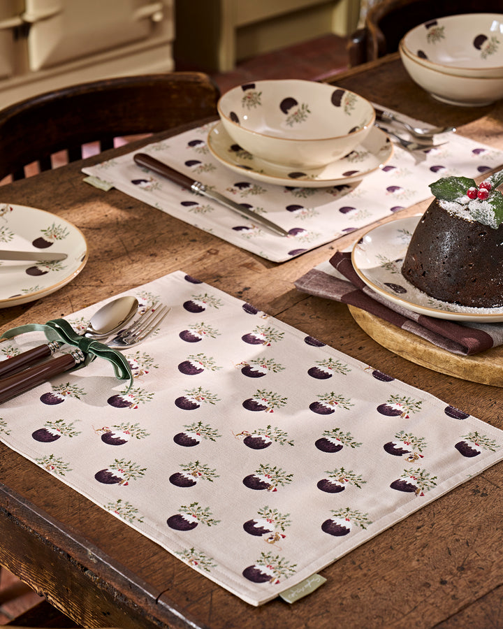 Christmas Puddings Washable Placemats (Set of 2)