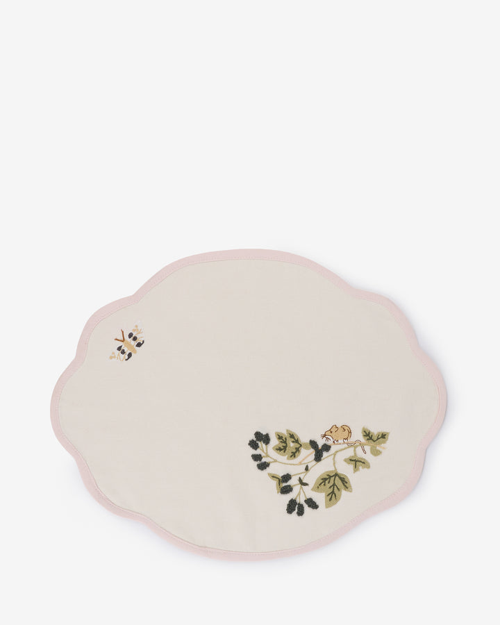 Autumn Forage Embroidered Fabric Placemat