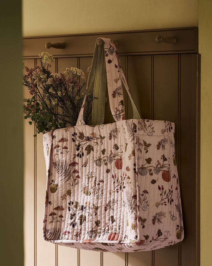 Autumn Forage Reversible Quilted Tote Bag