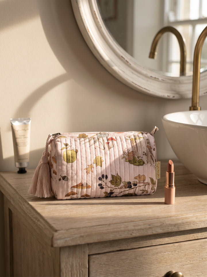 Autumn Forage Quilted Makeup Bag