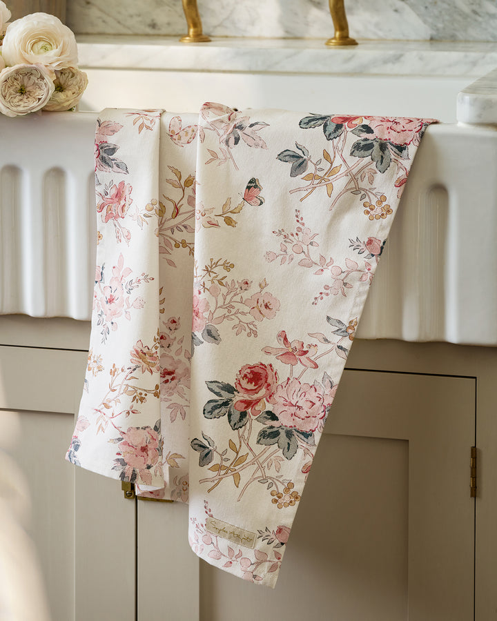 Vintage Rose Tea Towel