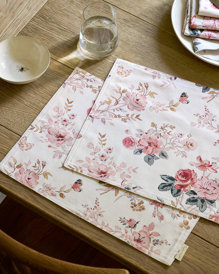 Vintage Rose Washable Placemats (Set of 2)