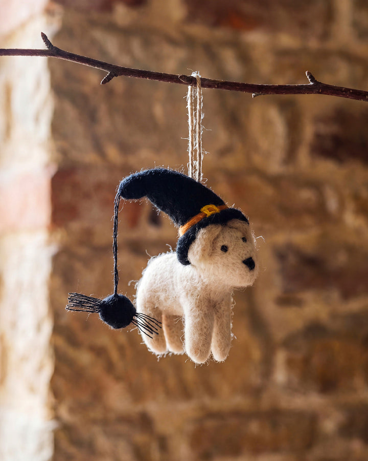 Winnie the Halloween Witch Felt Bauble