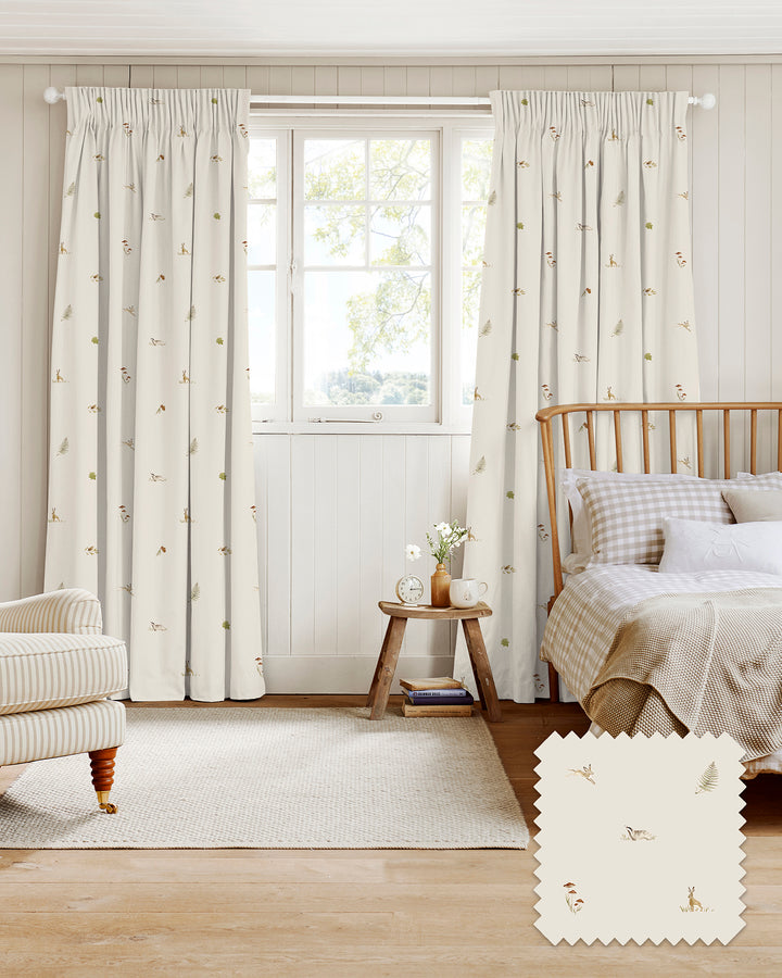 Autumn Friends Neutral Made to Measure Curtains