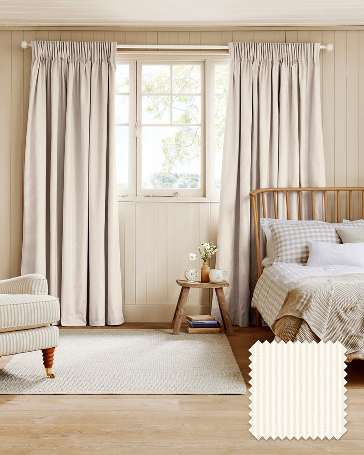 Stamford Thornham Sand Stripe Made to Measure Curtains