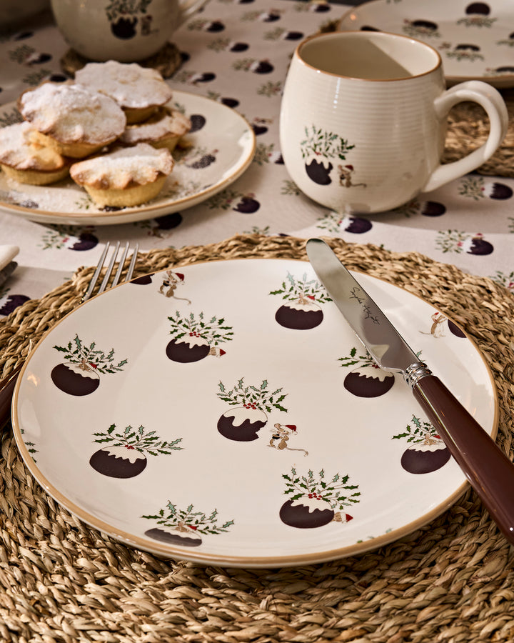 Christmas Puddings Stoneware Side Plate