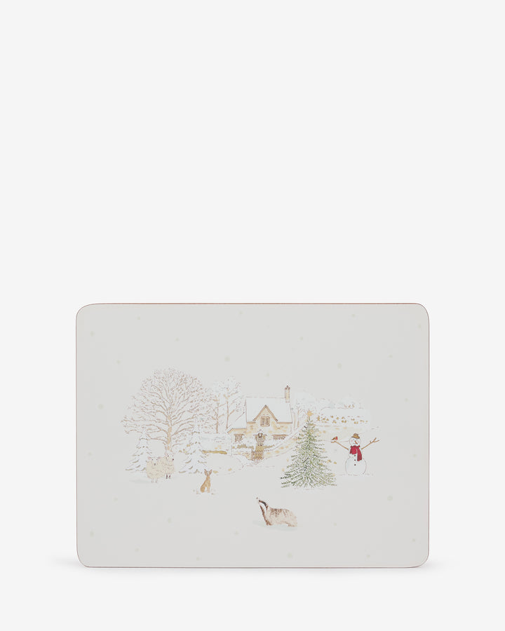 Snowy Village Placemats (Set of 4)