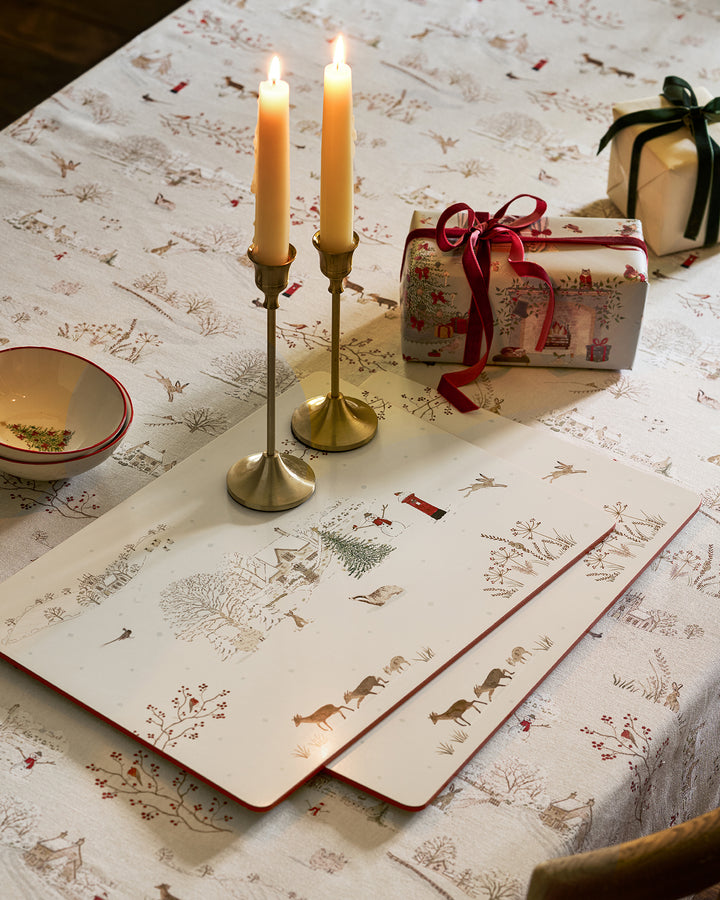 Snowy Village Extra Large Placemats (Set of 2)