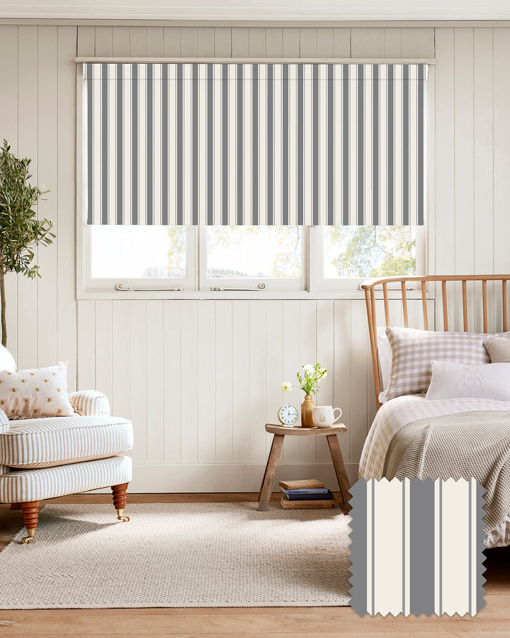 Oundle Oakham Ash Stripe Made to Measure Roller Blind