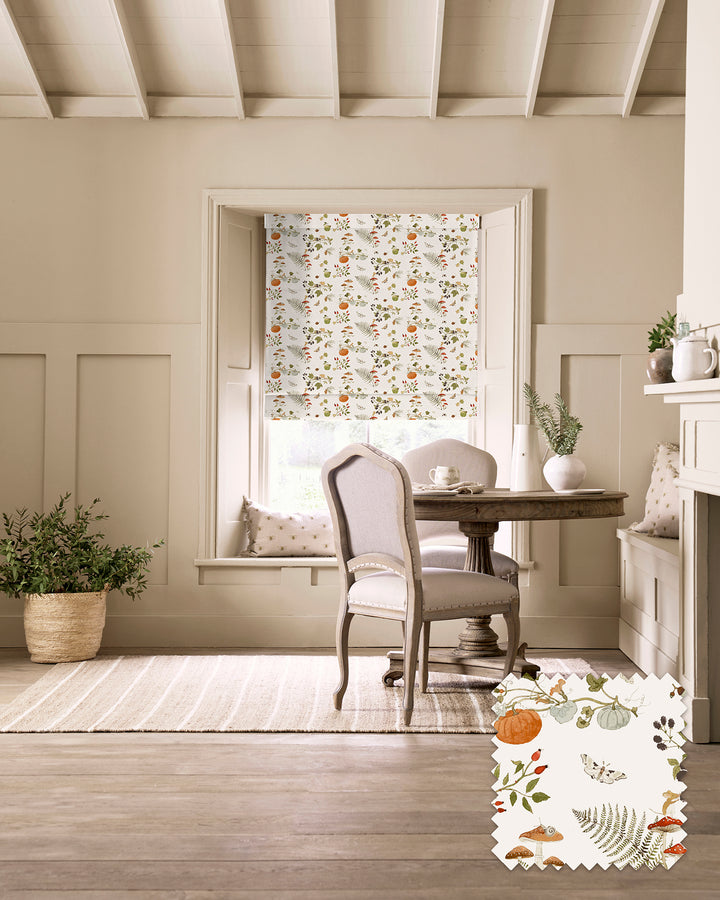 Autumn Forage Off White Made to Measure Roman Blind