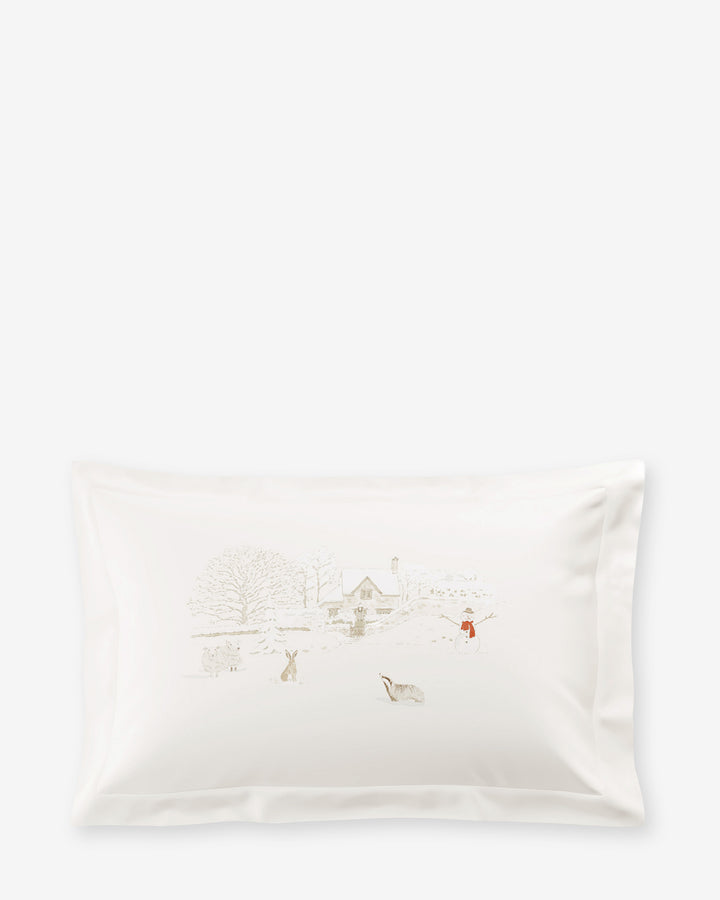Snowy Village Pair of Oxford Pillowcases