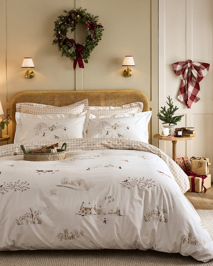 Snowy Village Bedding Set