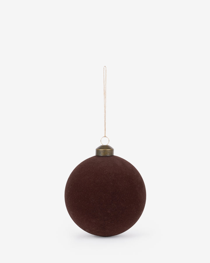 Brown Velvet Glass Bauble