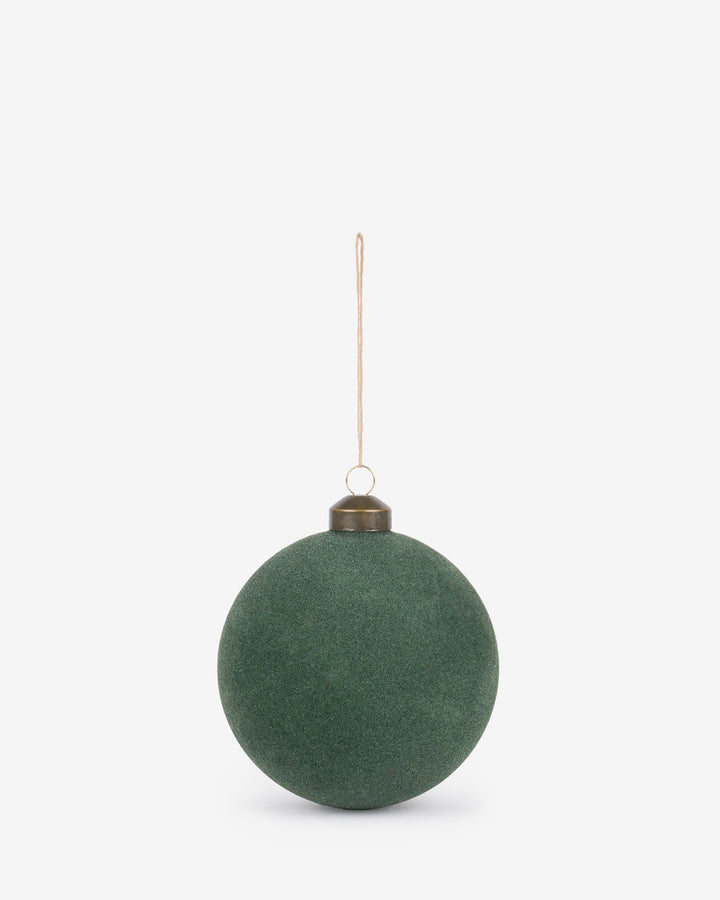 Green Velvet Glass Bauble
