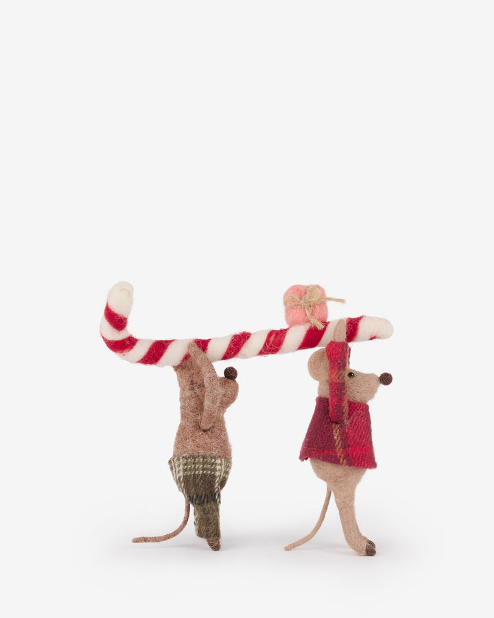 Myrtle & Mavis Mice Felt Decoration