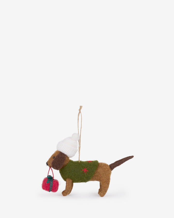 Dorothy Daschund Felt Bauble