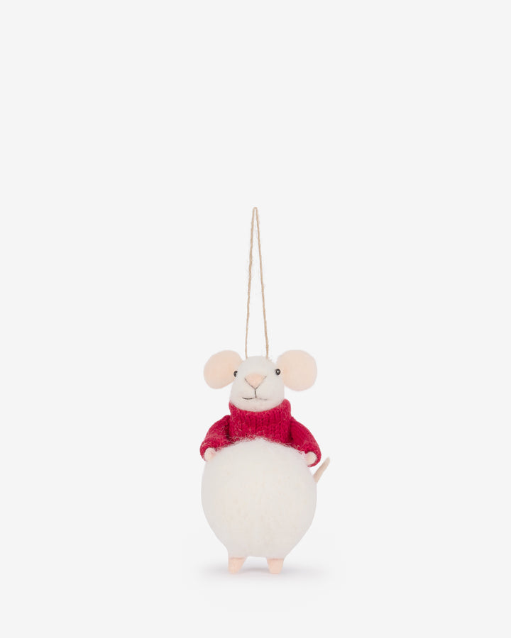 Mabel Mouse Felt Bauble