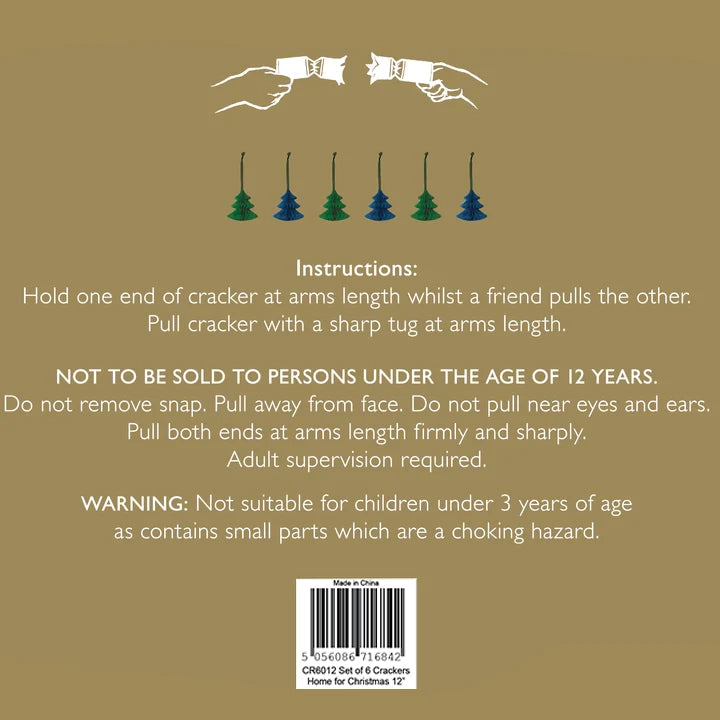 Home for Christmas Crackers (Set of 6)