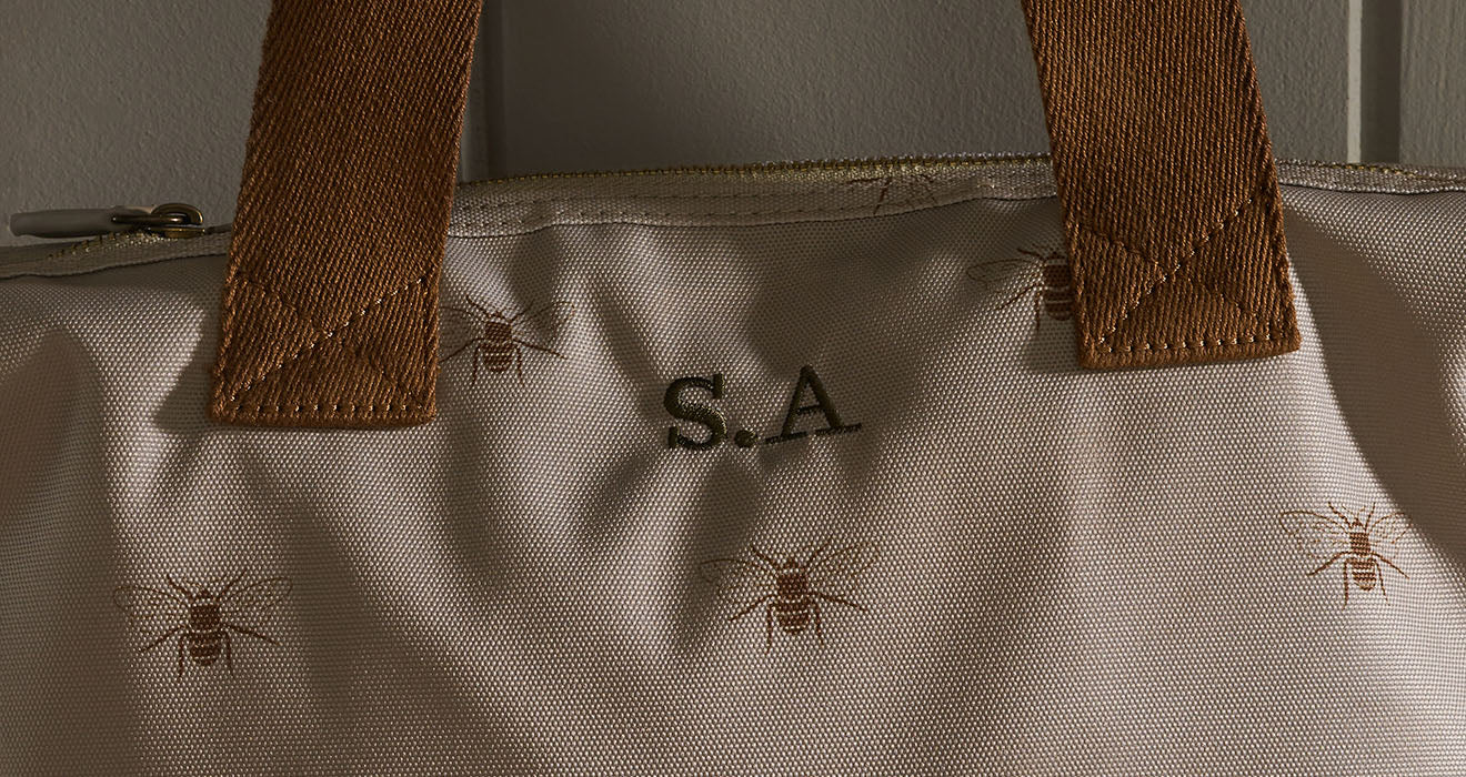 London White & Blue Curtains/Roman Blind Sample by Sophie Allport