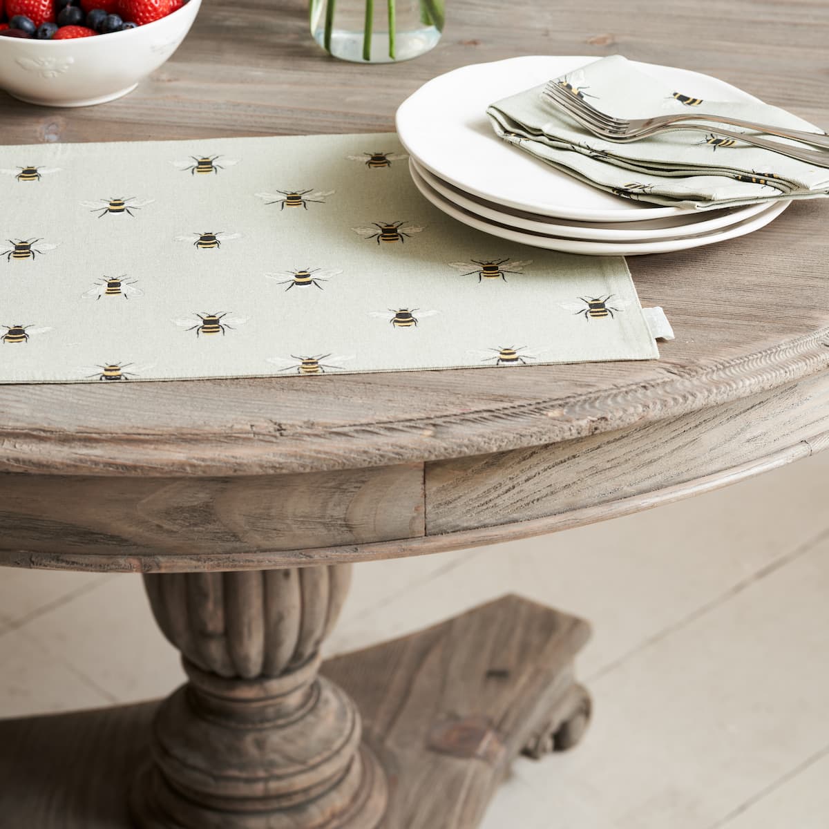Witham Carved Round Dining Table