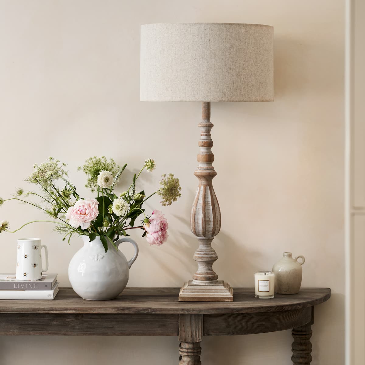 Witham Carved Table Lamp by Sophie Allport