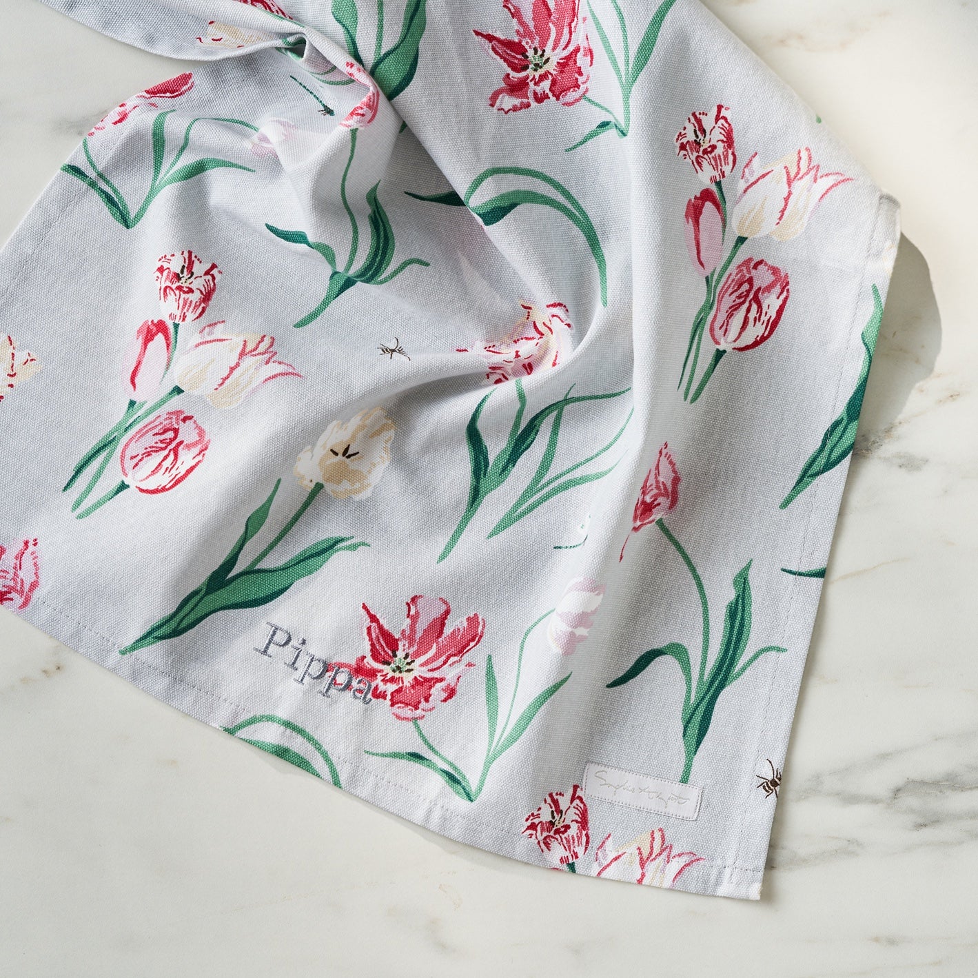 Tulips Tea Towel