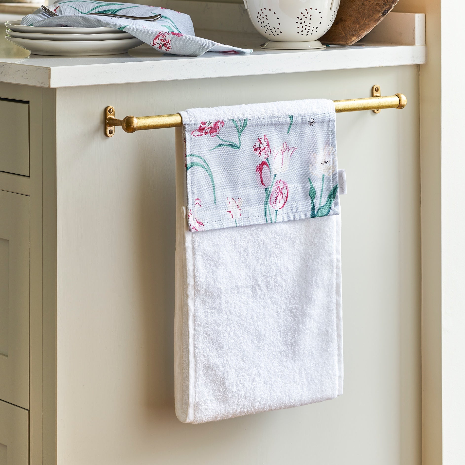 Tulips Roller Hand Towel by Sophie Allport