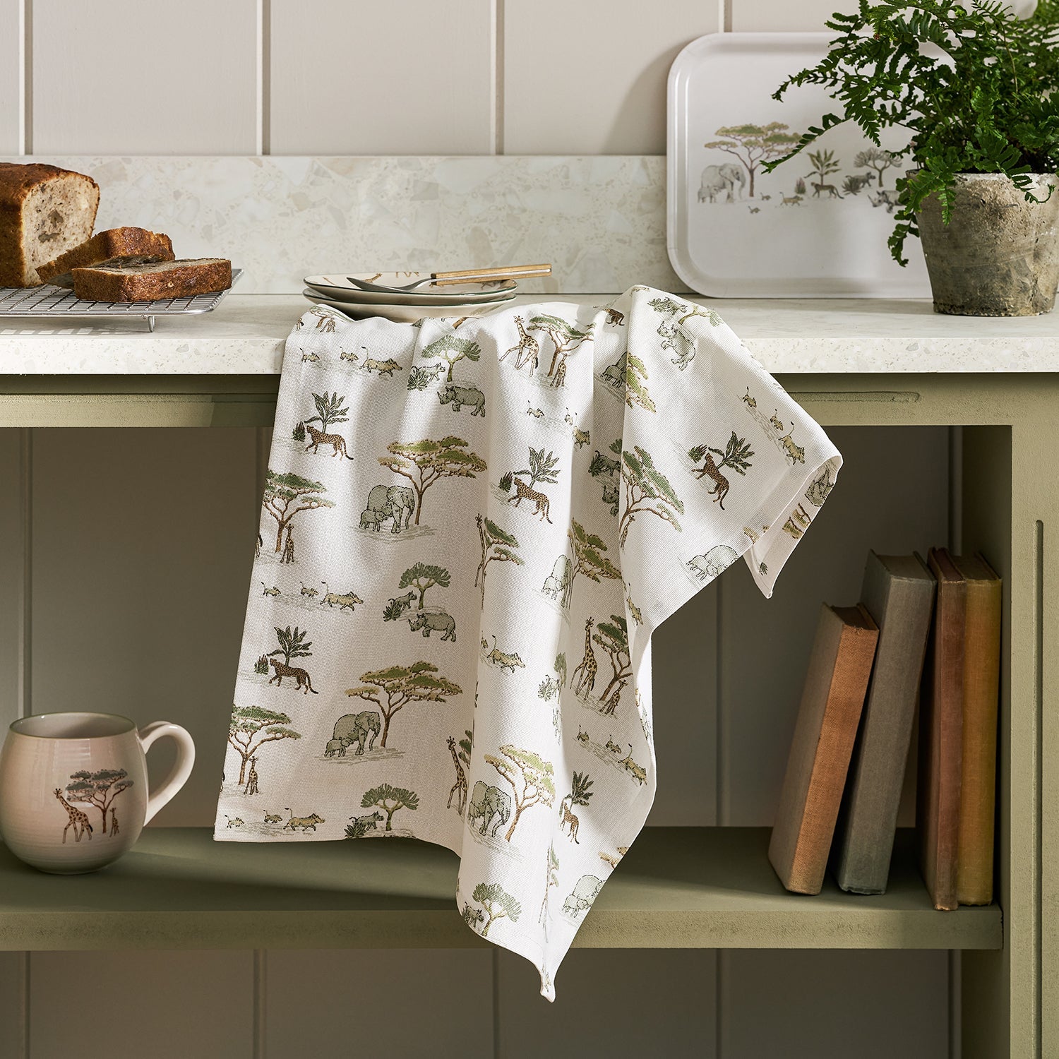 Wild Savannah Tea Towel by Sophie Allport