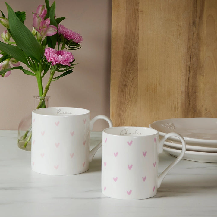 Hearts Mug (Pink) by Sophie Allport